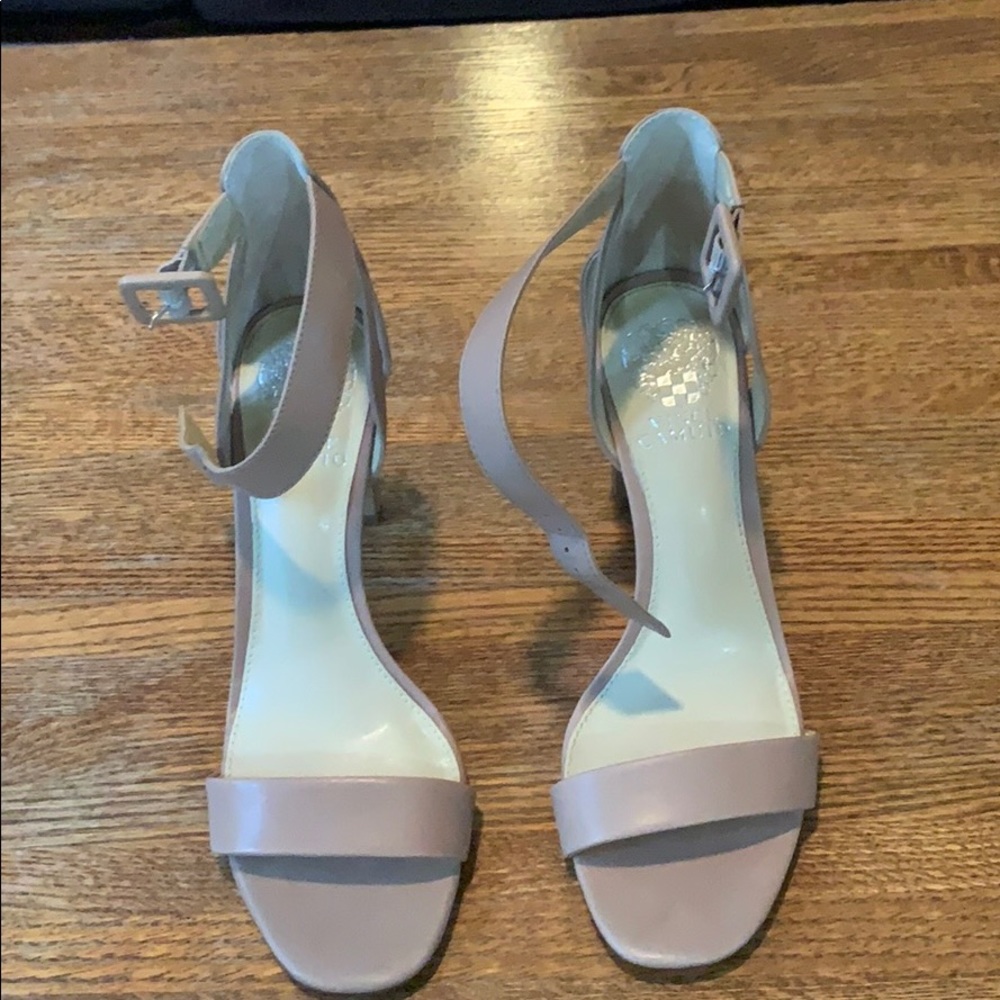 Vince Camuto Nude Ankle Strap Heels